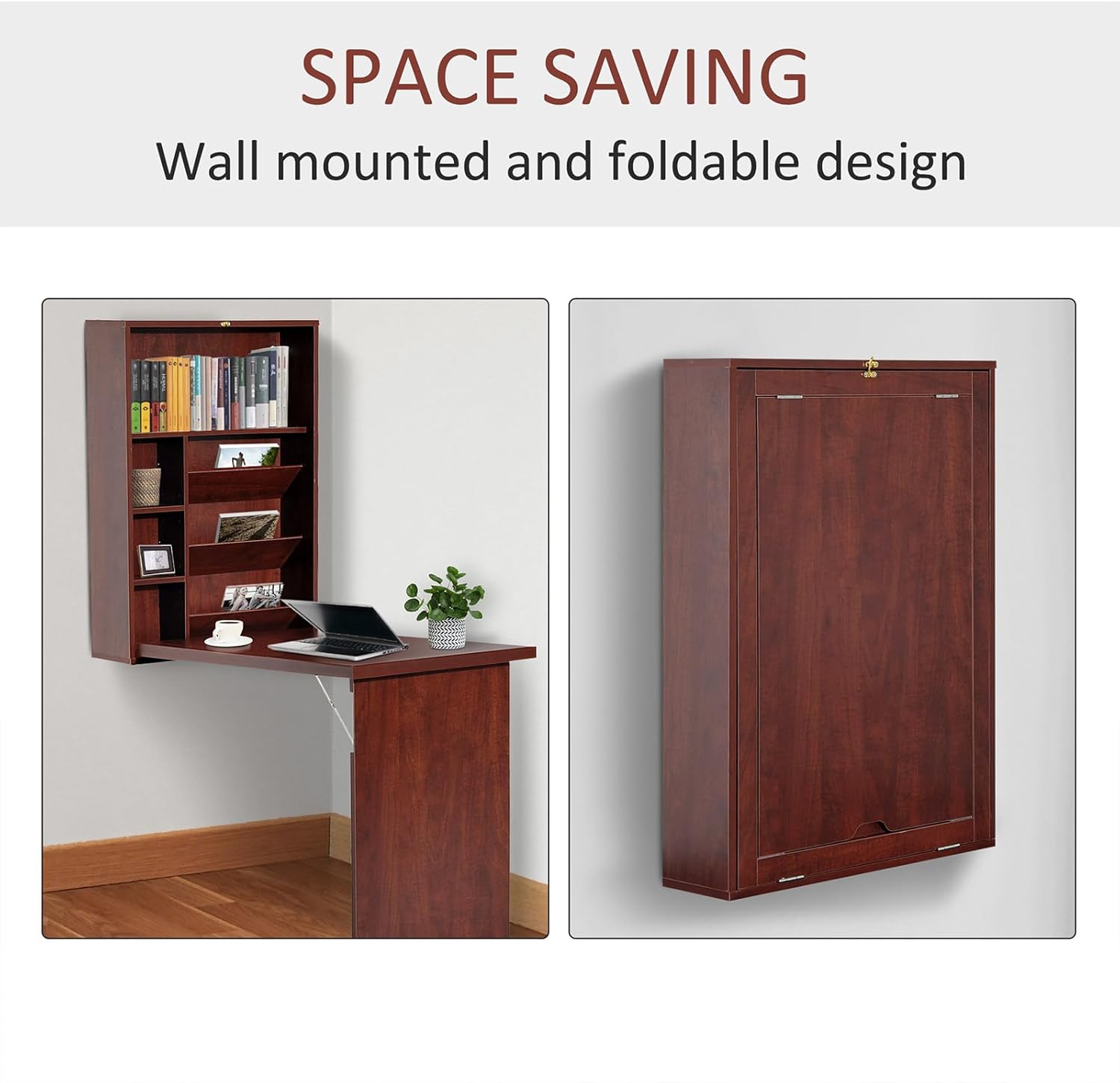 Wall Mounted Desk with Storage Area D79855