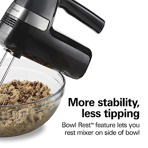 Black Electric Hand Mixer with 6 Speeds B757439