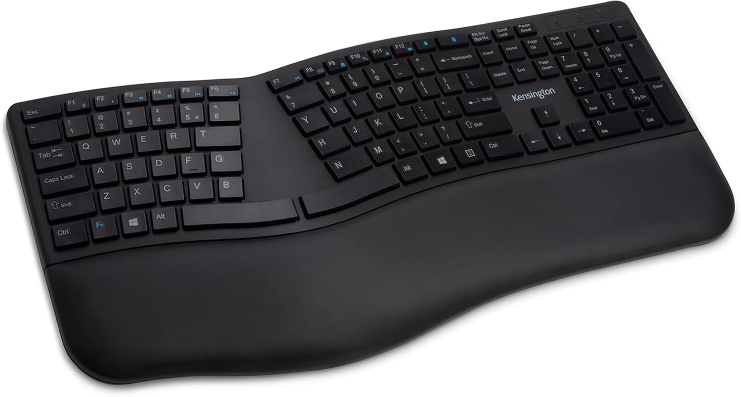 Black Ergonomic Wireless Keyboard Pack of 2 F612