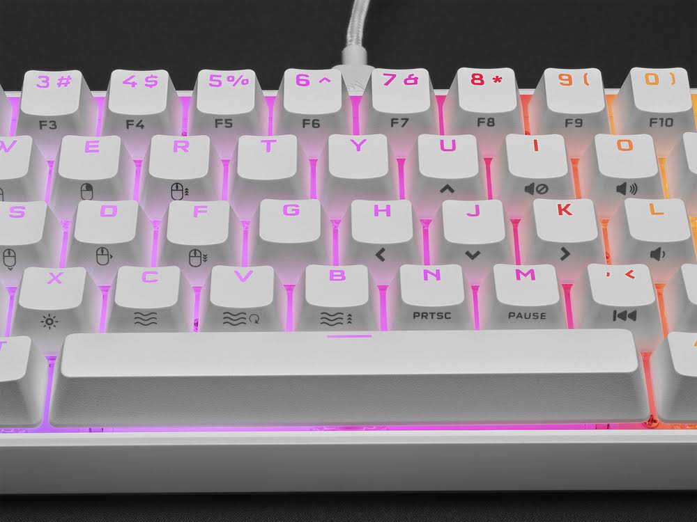White 60% Mechanical Gaming Keyboard J1173