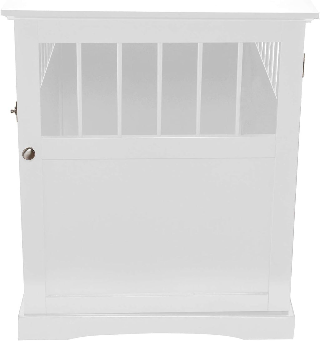 White Large End Table Dog Crate Z7955
