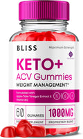 Keto ACV Gummies 1000mg Apple Cider Vinegar Vitamin B12 B6 Folate Supplement (60 Gummies) S15550