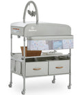 Beige Foldable Baby Changing Table with 2 Storage Baskets D62856