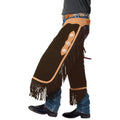Suede Leather Chinks with Basket Stamp Yoke J870