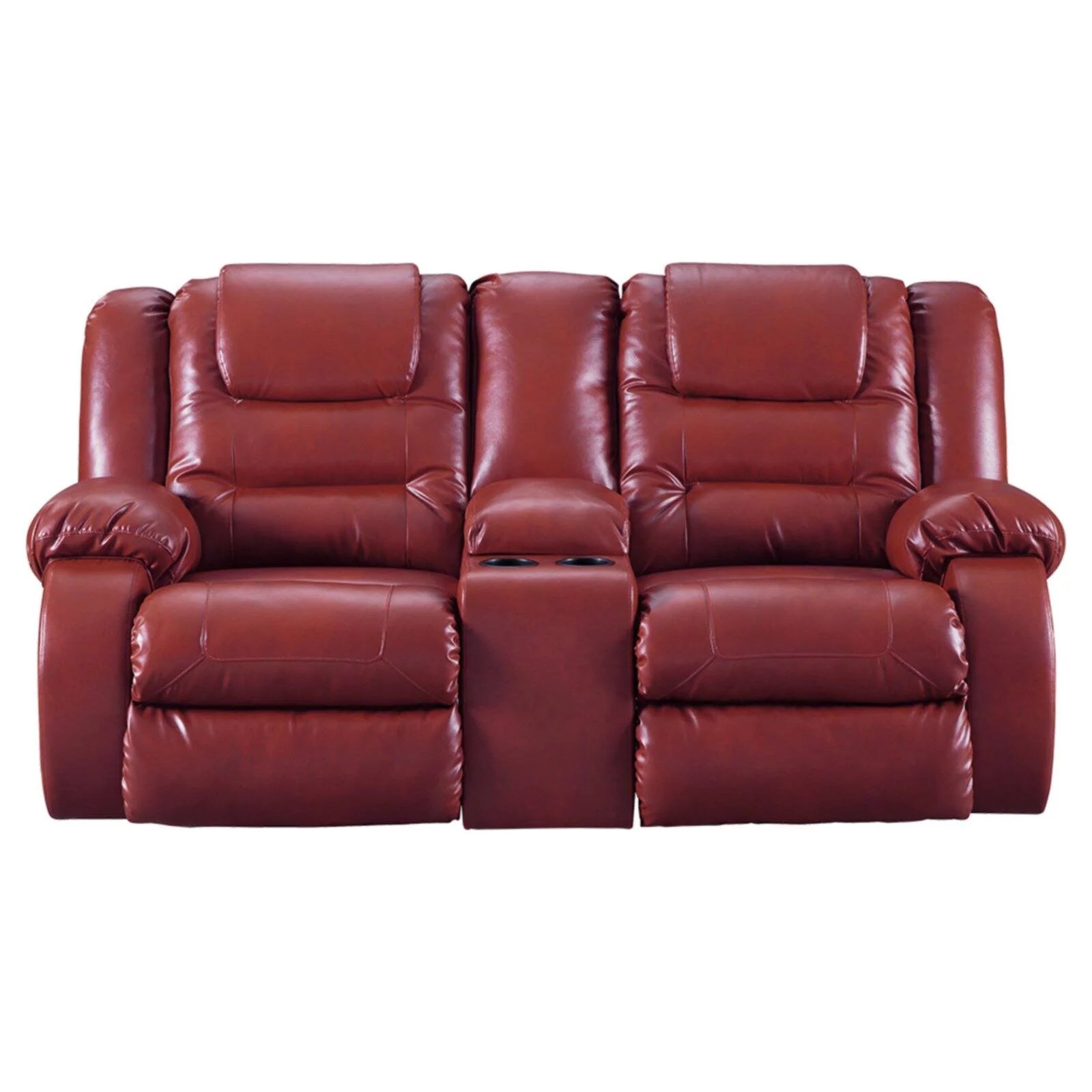 Chocolate Reclining Loveseat with Console X29566