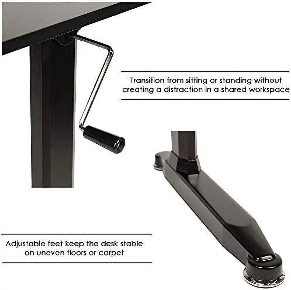 Black 48inches Height Adjustable Standing Desk E261132