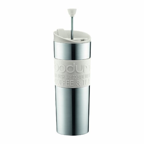 Black 15oz Vacuum Insulated Stainless Steel Travel Press P6662