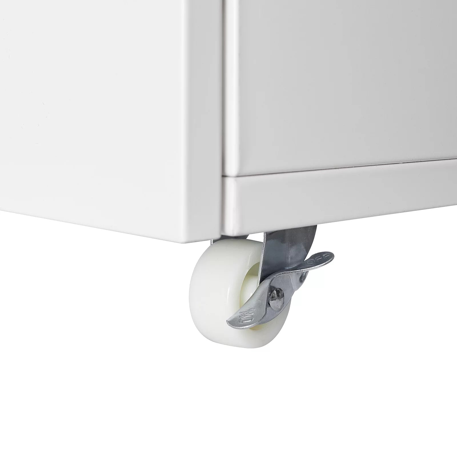White 2 Door Mobile Lateral File Cabinet Z957