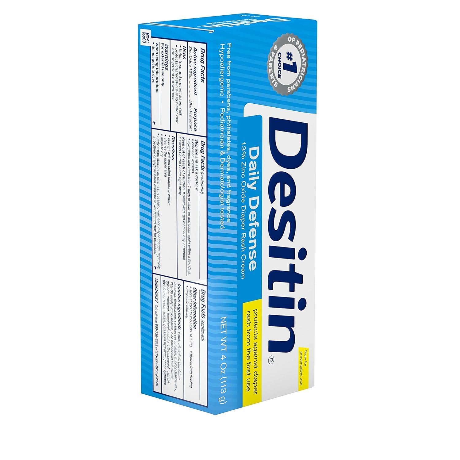 Zinc Oxide Diaper Rash Cream 4 oz (Pack of 2) O69754