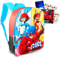 15" Miraculous Ladybug School Bag with Stickers H475