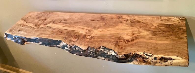 Live Edge Spalted Maple Floating Shelves N903255