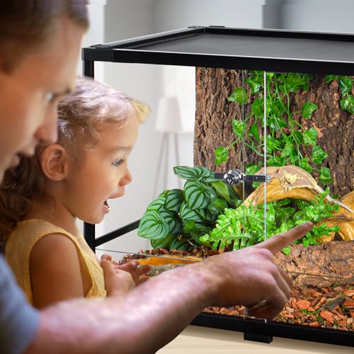34 Gallon Glass Reptile Tank 24" x 18" x 18" with Sliding Door Z30231