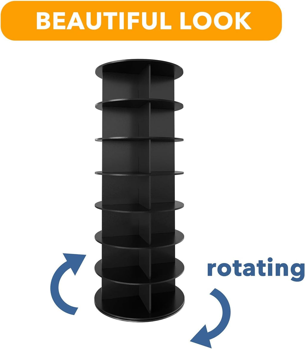7 Tier Black Rotating Shoe Rack H68196