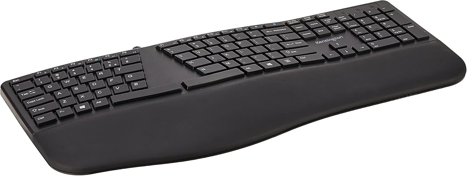 Black Ergonomic Wireless Keyboard Pack of 2 F612