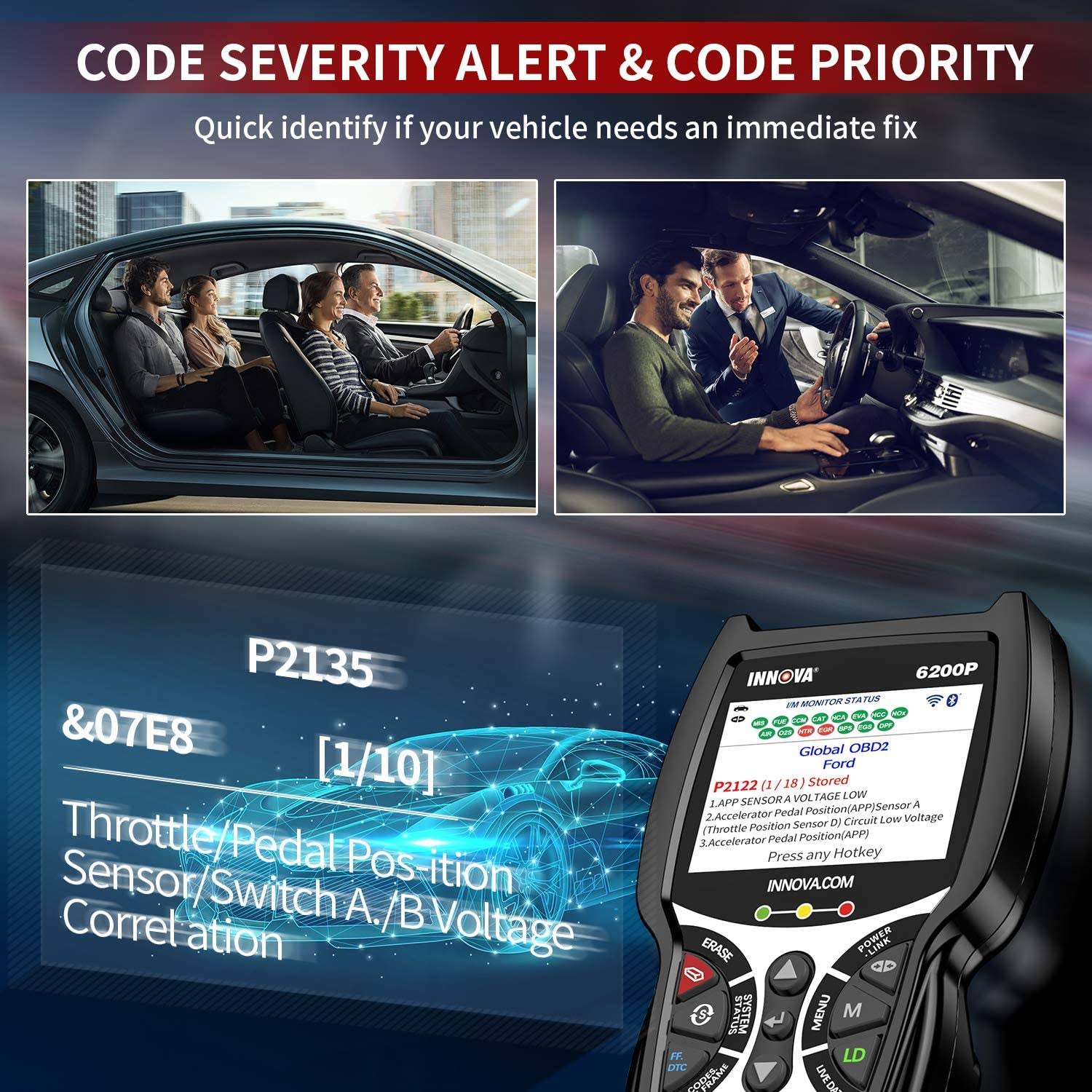 ABS Srs OBD2 Scanner Code Reader with Battery Reset Oil Light Reset R624333