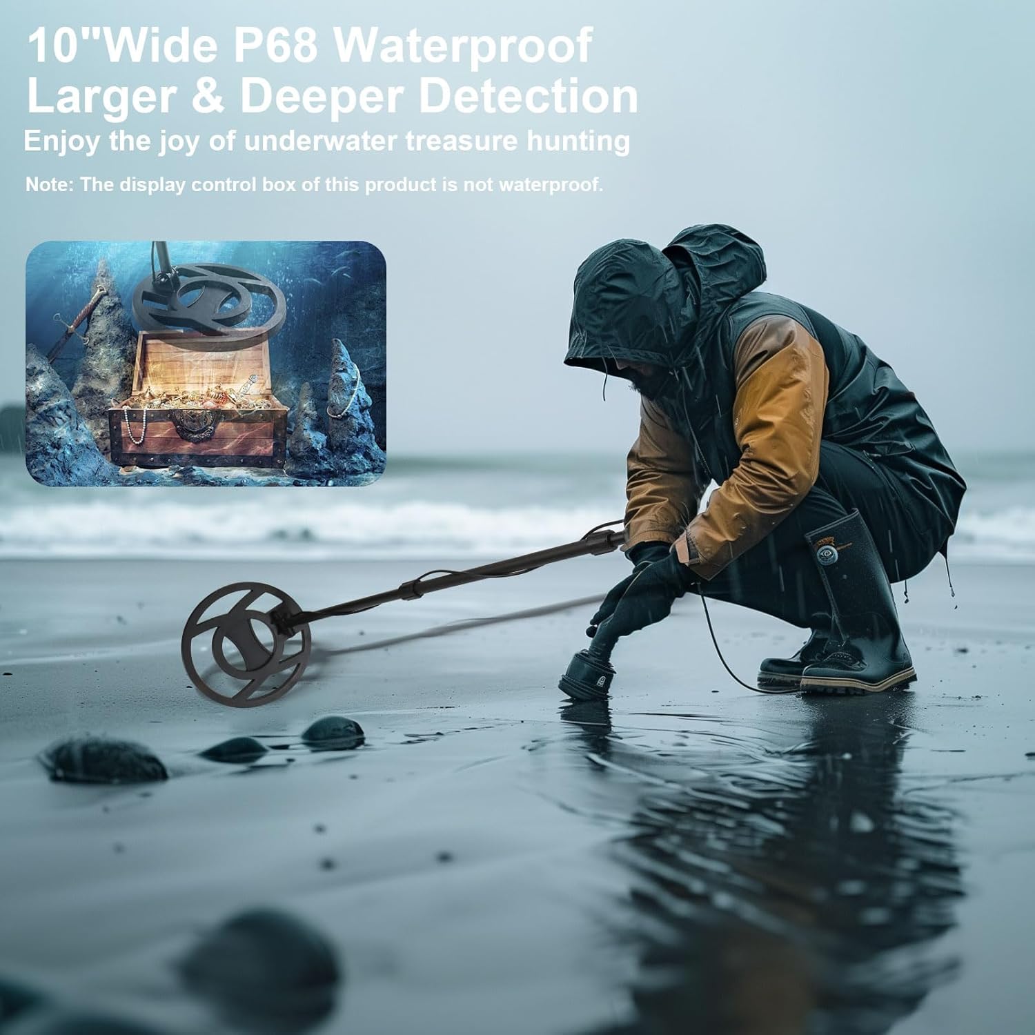 Waterproof Metal Detector with LCD Display X5666