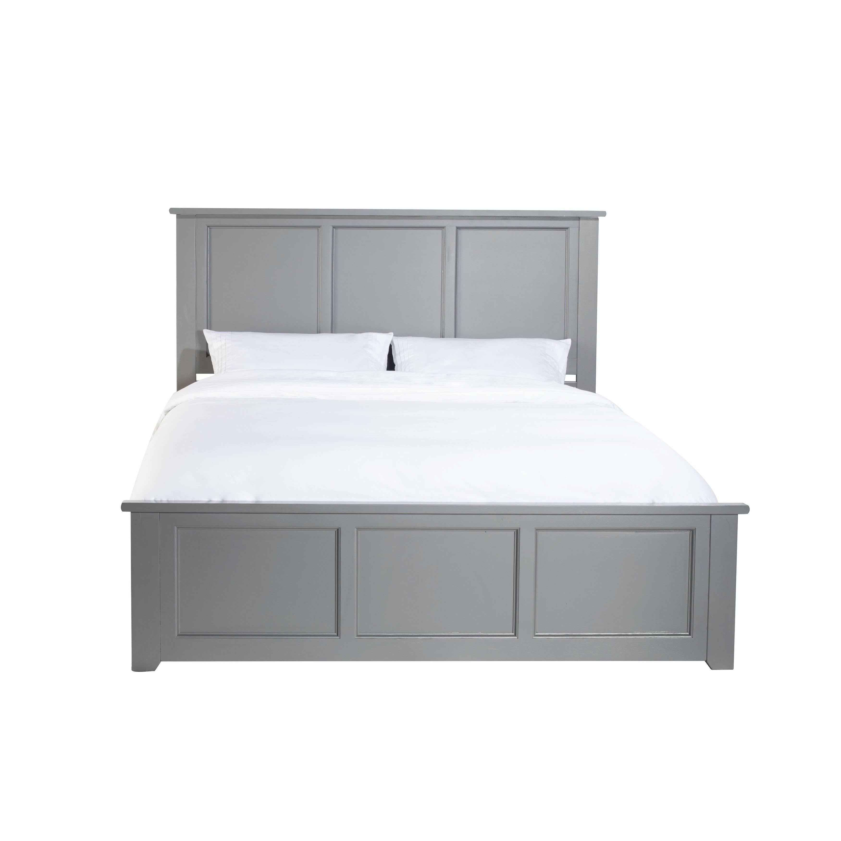 Grey Queen Bed with Foot Board N5822