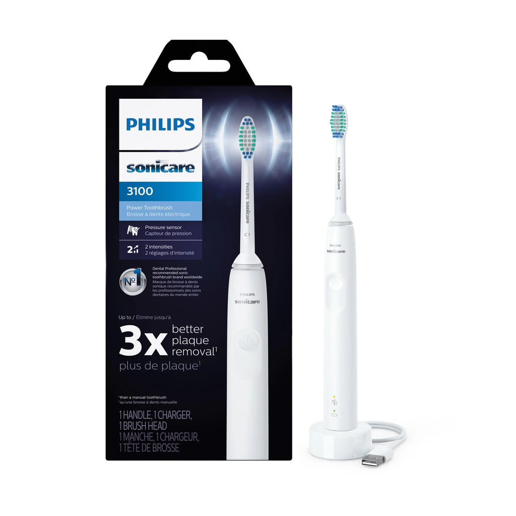 White Rechargeable Electric Toothbrush with Pressure Sensor A461