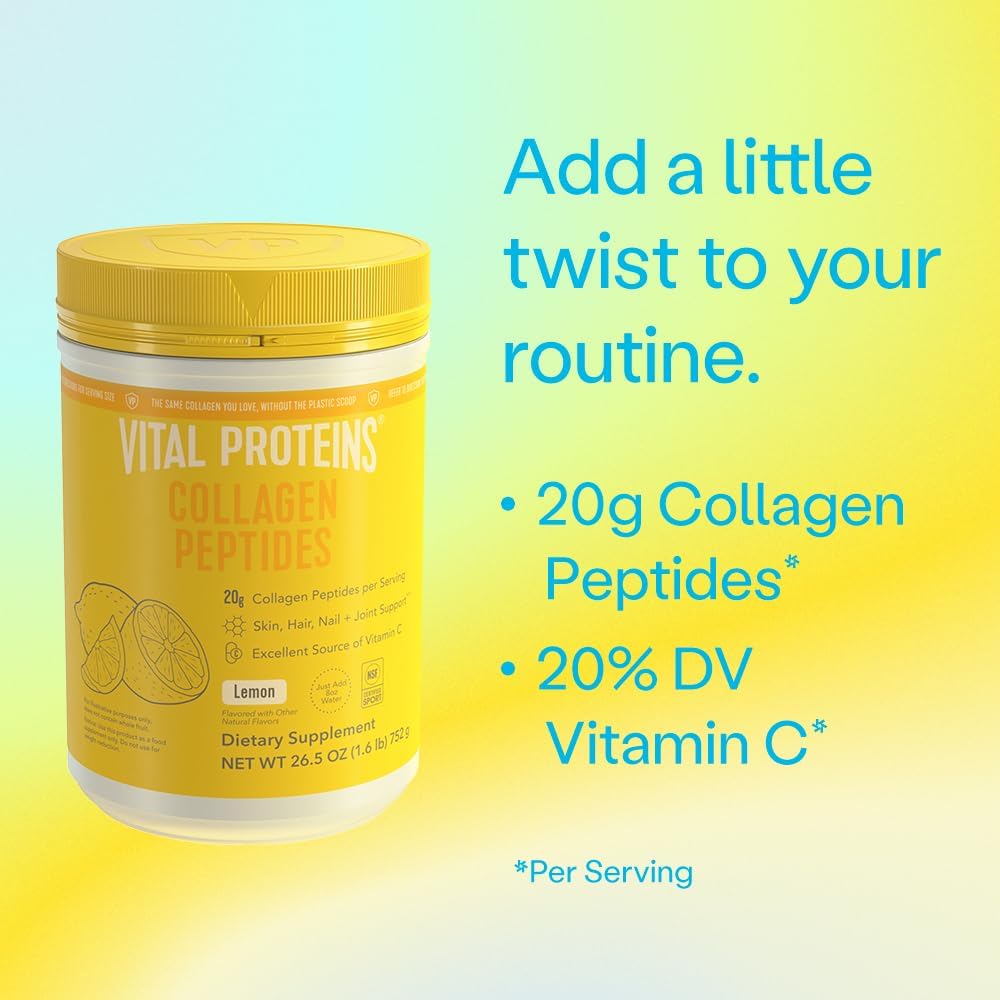Lemon Collagen Peptides Powder 26.5 Ounce J28720