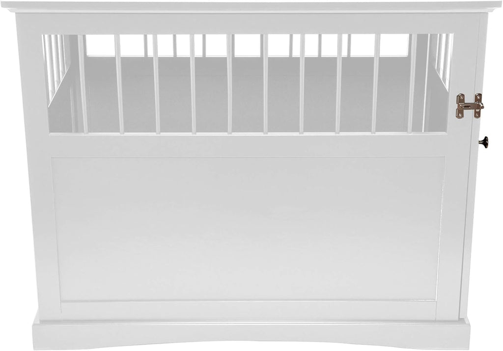 White Large End Table Dog Crate Z7955