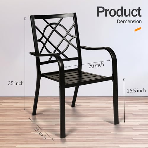 5-Piece Outdoor Wrought Iron Chairs and Table Patio Dining Furniture Set C568