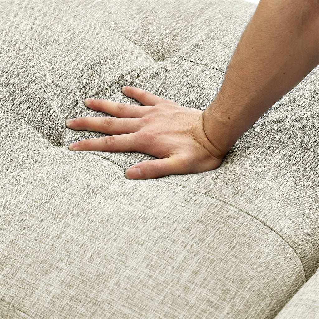 Beige Folding Sofa Bed Chair with Storage Bag V990626