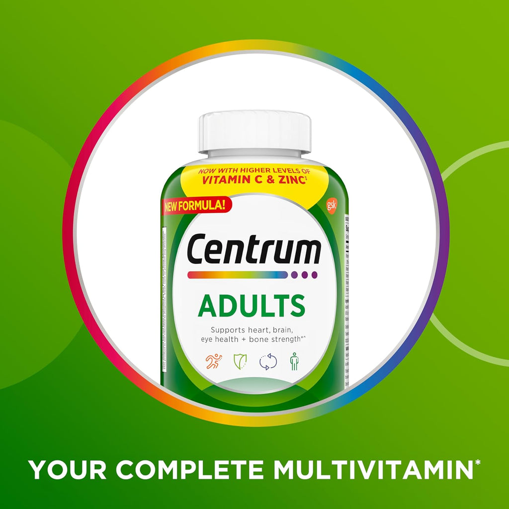 200 Count Adult Multivitamin Supplement with Zinc, Vitamin D3, B Vitamins S85919