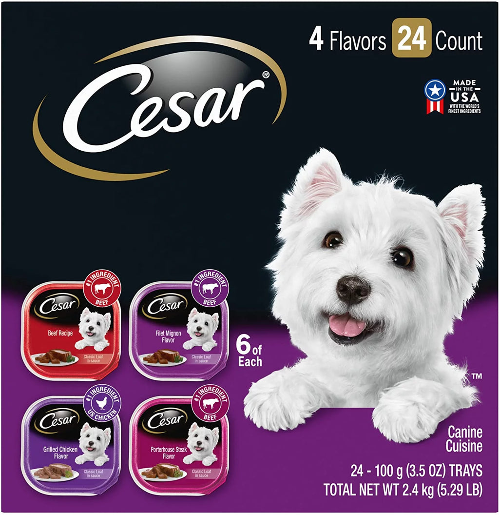 24 Pack 3.5 oz Soft Wet Dog Food Variety Pack I8245