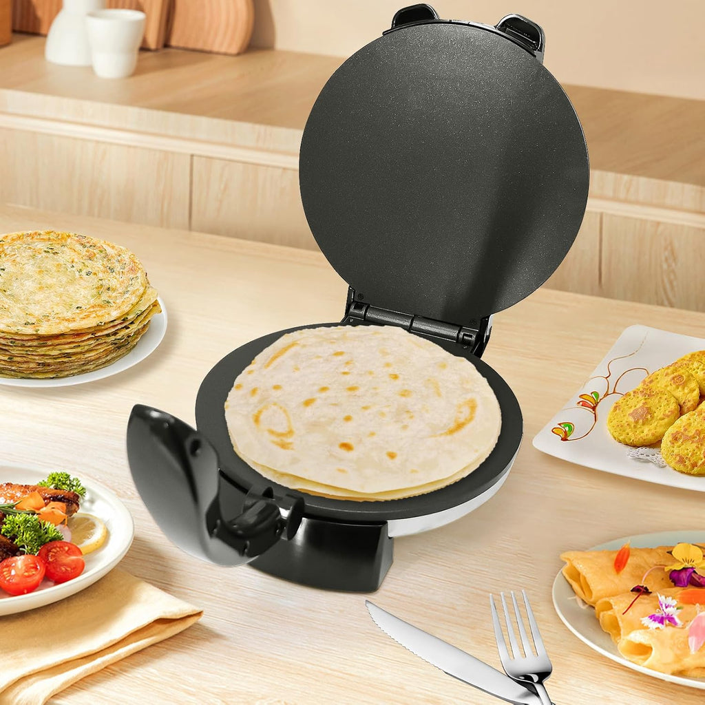 Non-Stick Electric Tortilla Press Roti Maker 10inch P38430