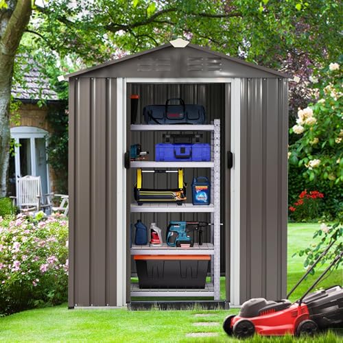 Gray 5x3 FT Outdoor Storage Shed with Window W52767