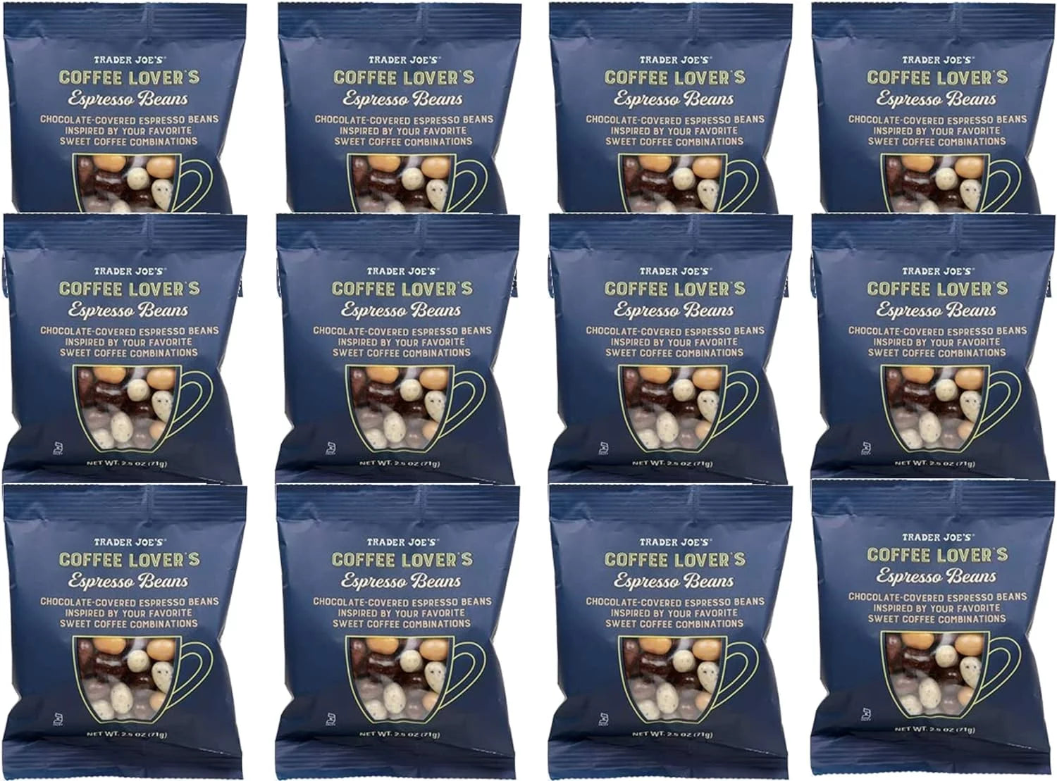 12 Count 2.5 Oz Chocolate-Covered Espresso Beans L4808