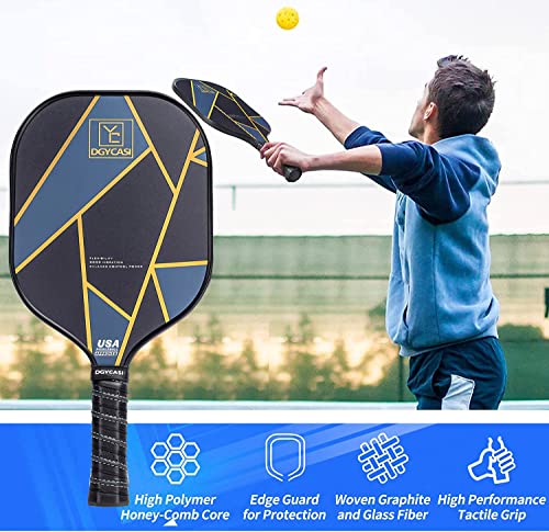 Set of 2 Carbon Fiber Pickleball Paddles with Carry Bag O197781