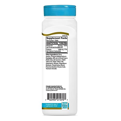 Calcium Plus D Tablets, 1000 mg, 90 Count (Pack of 2) G7325