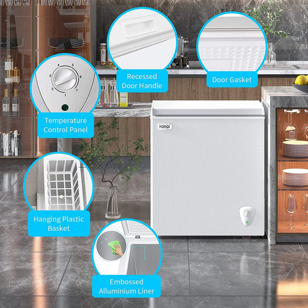 5.0 Cubic Chest Freezer with Removable Storage Basket C585