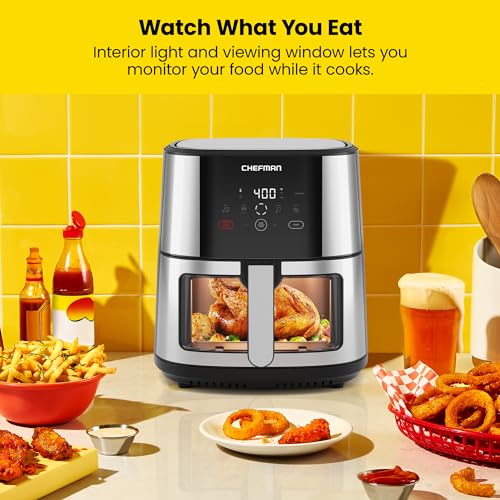 XL 8-Qt Air Fryer, Stainless Steel, Nonstick Q995