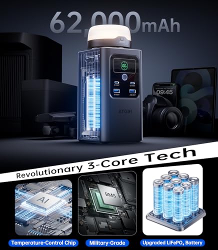 198.4Wh Portable Power Station with Detachable Light N476673