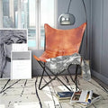 Brown Real Leather Butterfly Chair J9437
