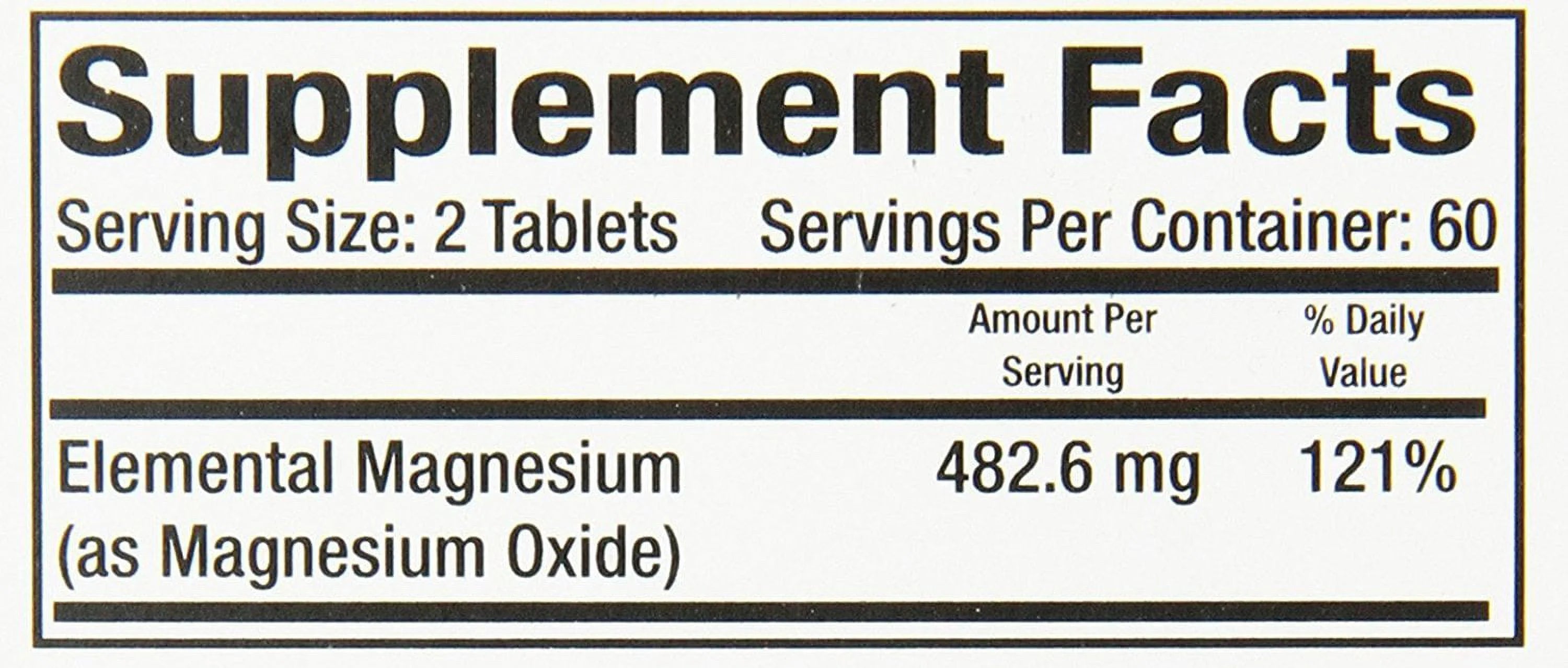 120 Tablets Magnesium Supplement 2 Pack C4652