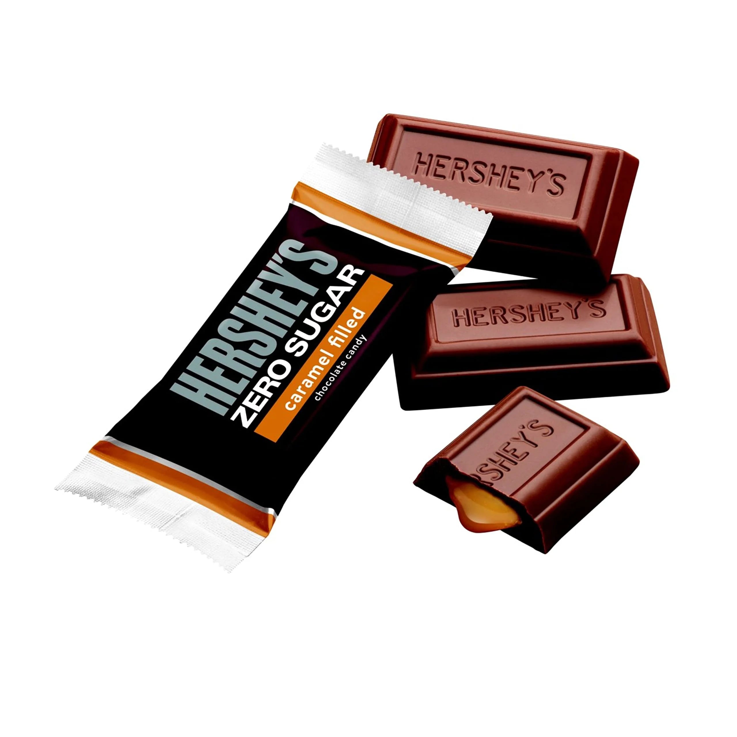 Zero Sugar Caramel Filled Chocolate Candy Bags, 3 Oz (12 Count) G801546