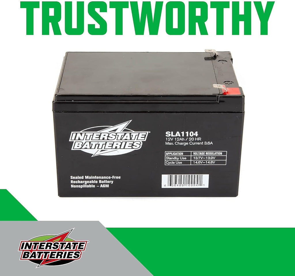 12V 12Ah Sealed Lead Acid Rechargeable SLA AGM Battery Pack of 2 M604500