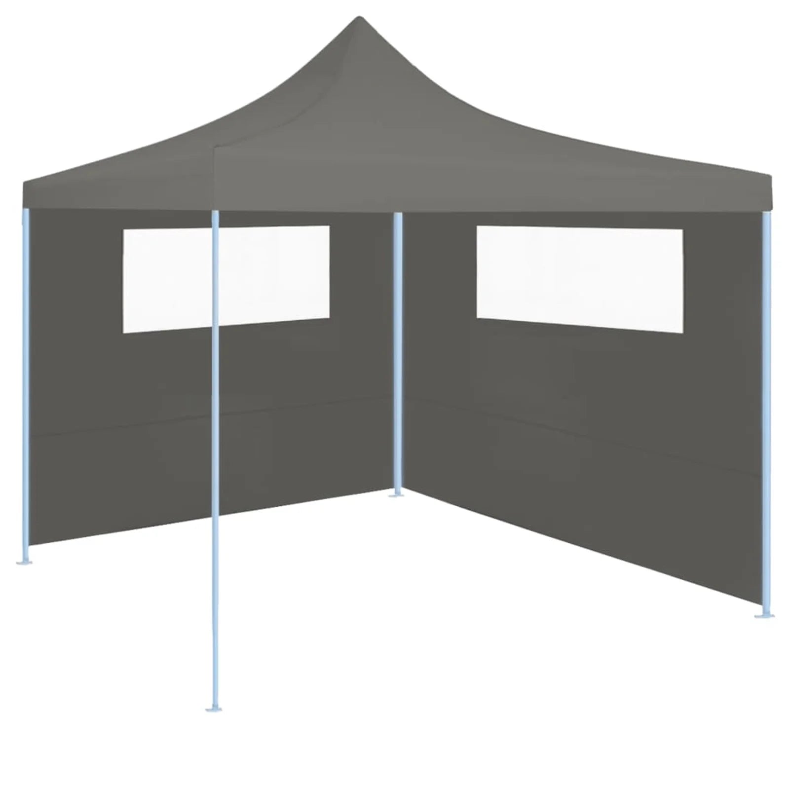 2 pcs Anthracite Gazebo Sidewalls with Windows D224168