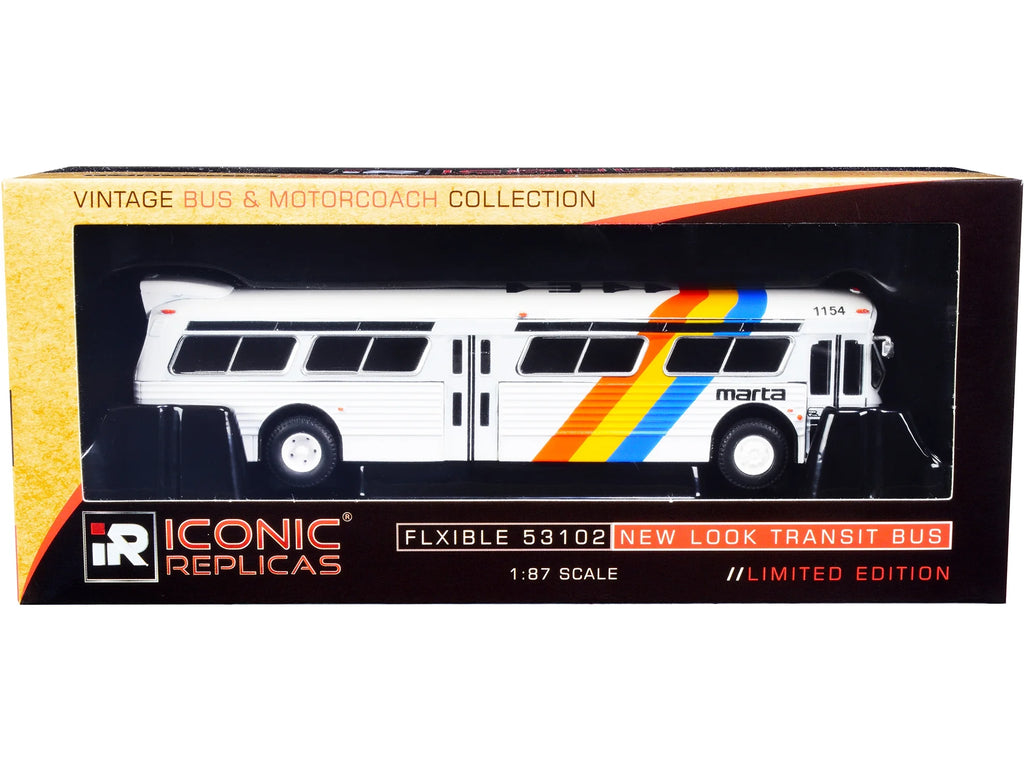 White 1/87 Diecast Bus Model T878