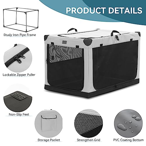 26 Inch Indoor Dog Crate with Fabric Cover I5750
