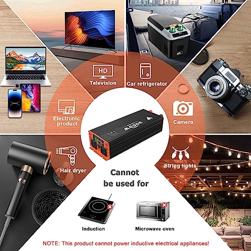 3000 Watt Power Inverter, 12V DC to 110V AC Converter, with LED Display, Dual AC Outlets, USB Port Z43685