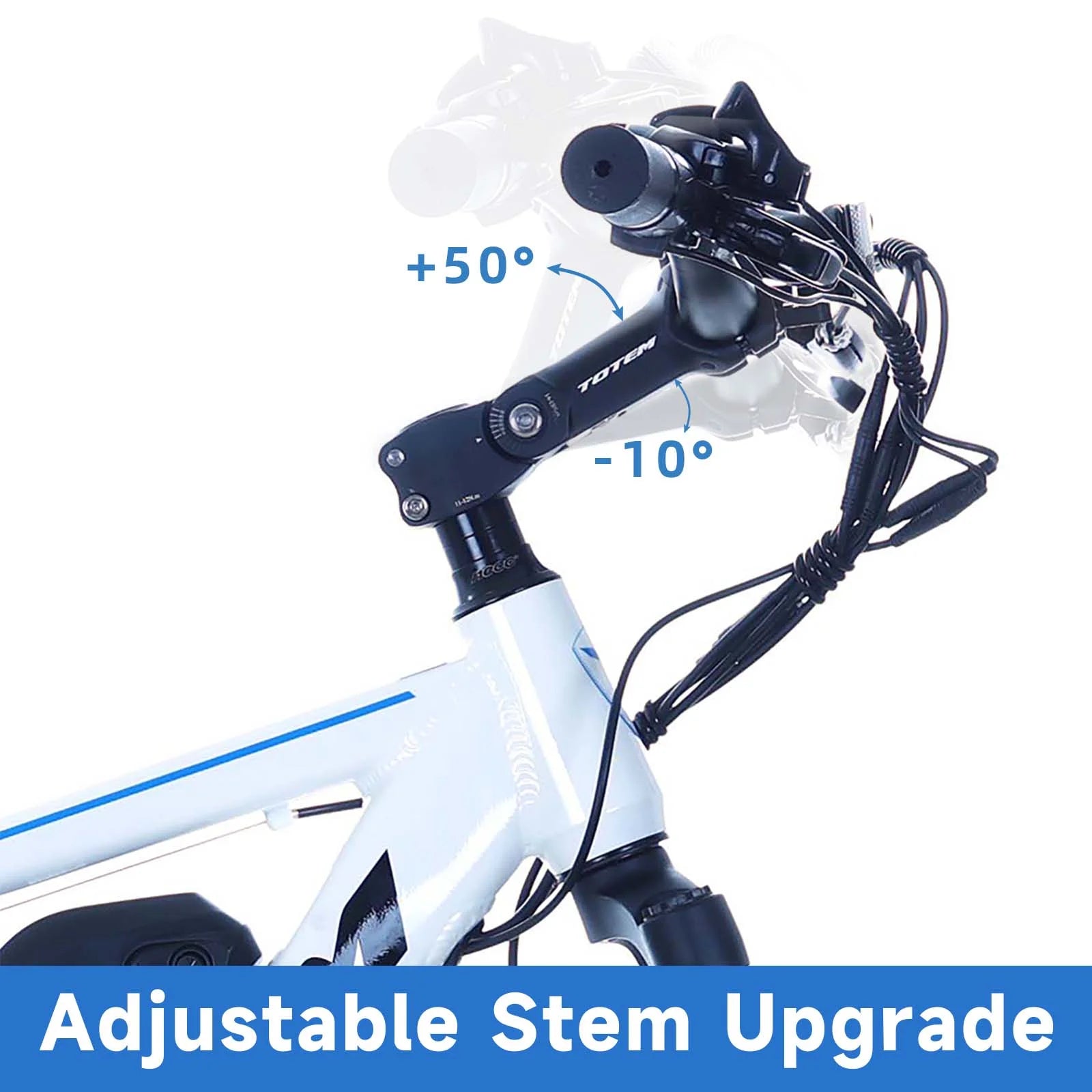 26" White Electric Mountain Ebike with 350W Motor, 21-Speed Gears I2338