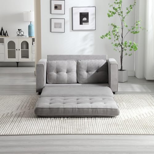 Dark Grey Convertible Folding Futon Sofa Bed N4840