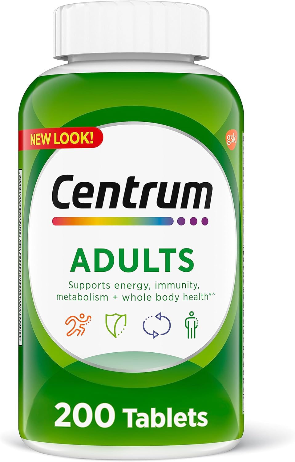 200 Count Adult Multivitamin Supplement with Zinc, Vitamin D3, B Vitamins S85919