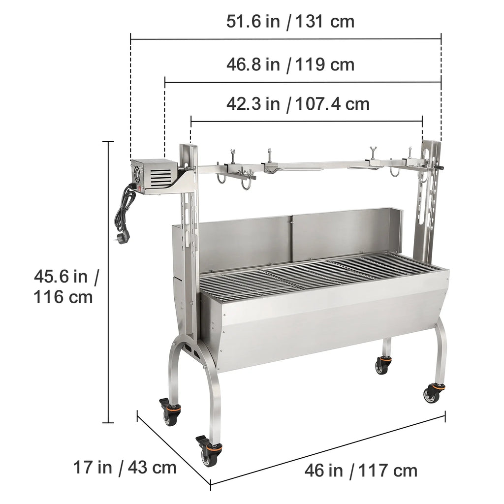46 inches 50W 60KG Rotisserie BBQ Grill K759769
