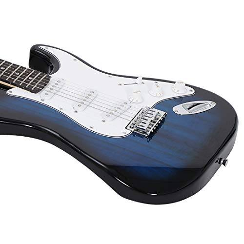 Blue Full Size Electric Guitar with Amp and Case U591923