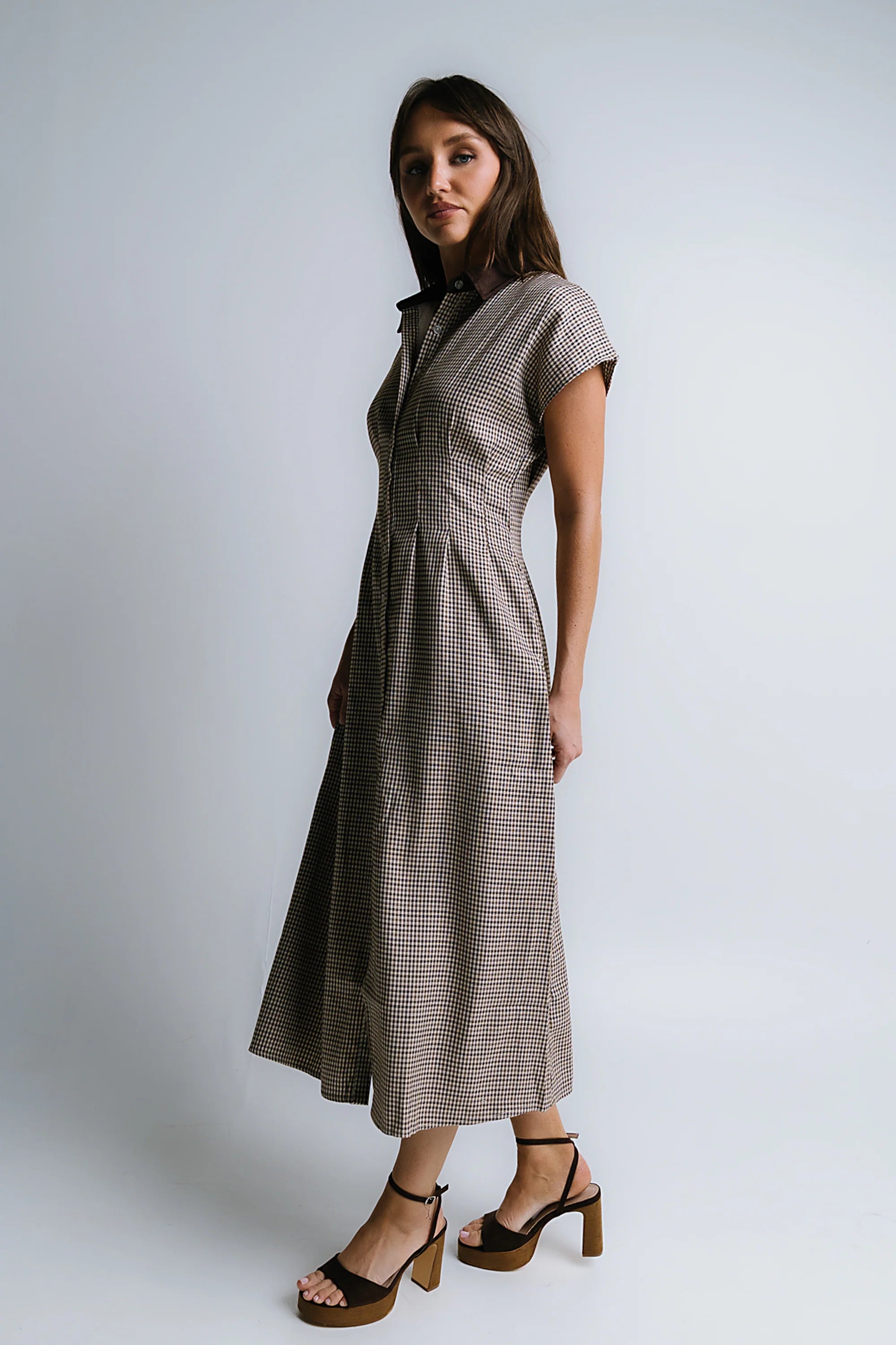 Houndstooth Maxi Dress R56735